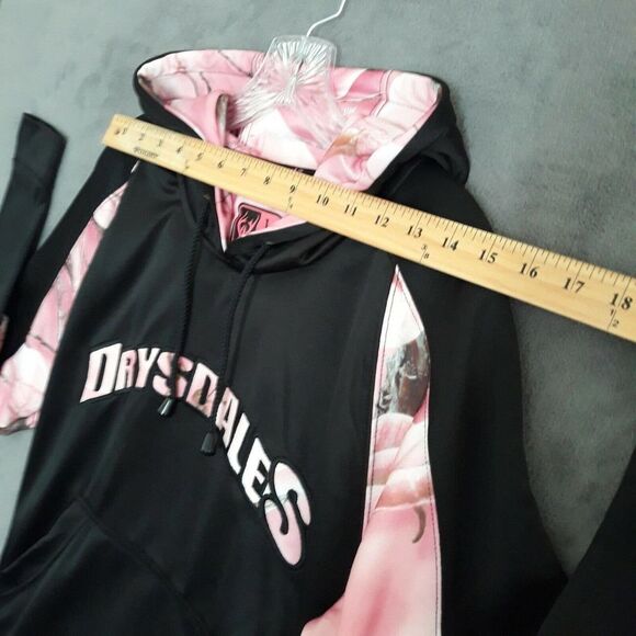 Huntworth Drysdale Hooded Jacket Women Large Black Pink Camo Pullover - Picture 5 of 11